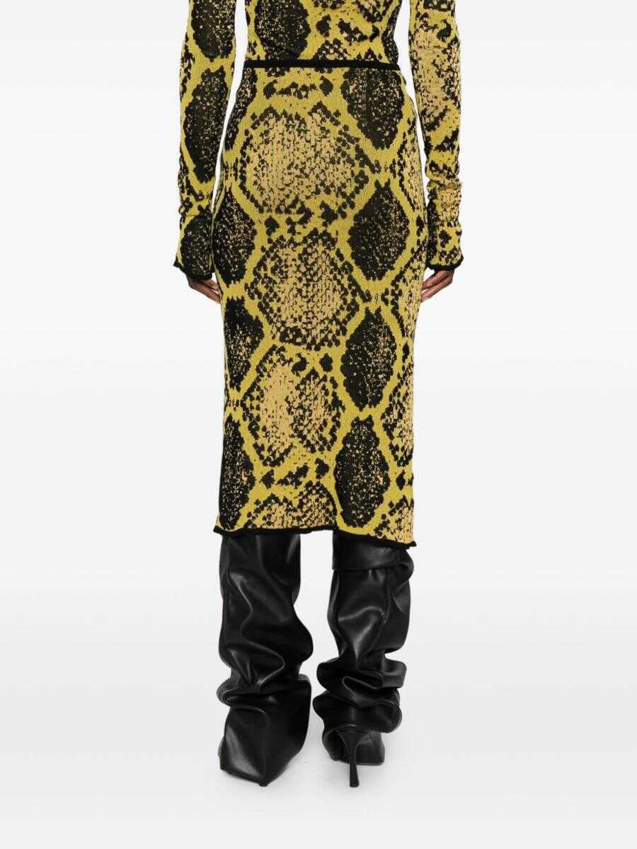 Fuste THE ATTICO The Attico Midi Skirt YELLOW Femei (BM 19303086) 3