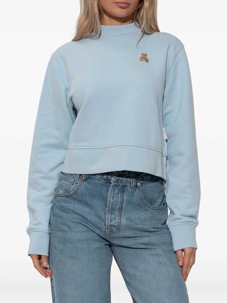 Pulovere Palm Angels Palm Angels Palm Angels Blue Sweatshirt With Embroidered Bear BLUE Femei (BM 19303128) 3