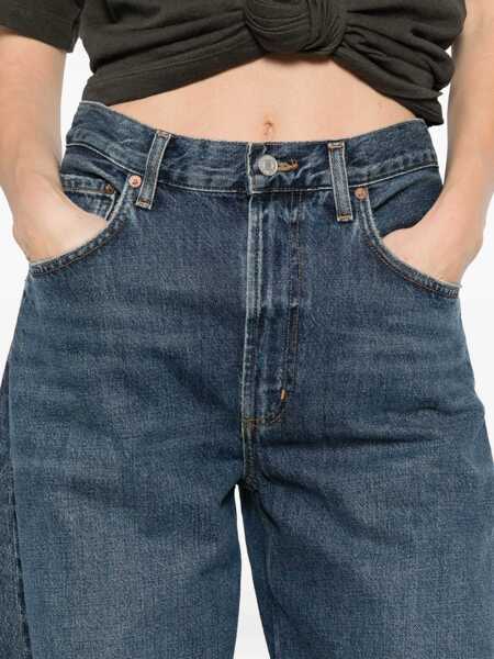 Blugi AGOLDE Agolde Jeans A Gamba Larga Twist Navy Femei (BM 19303500) 5