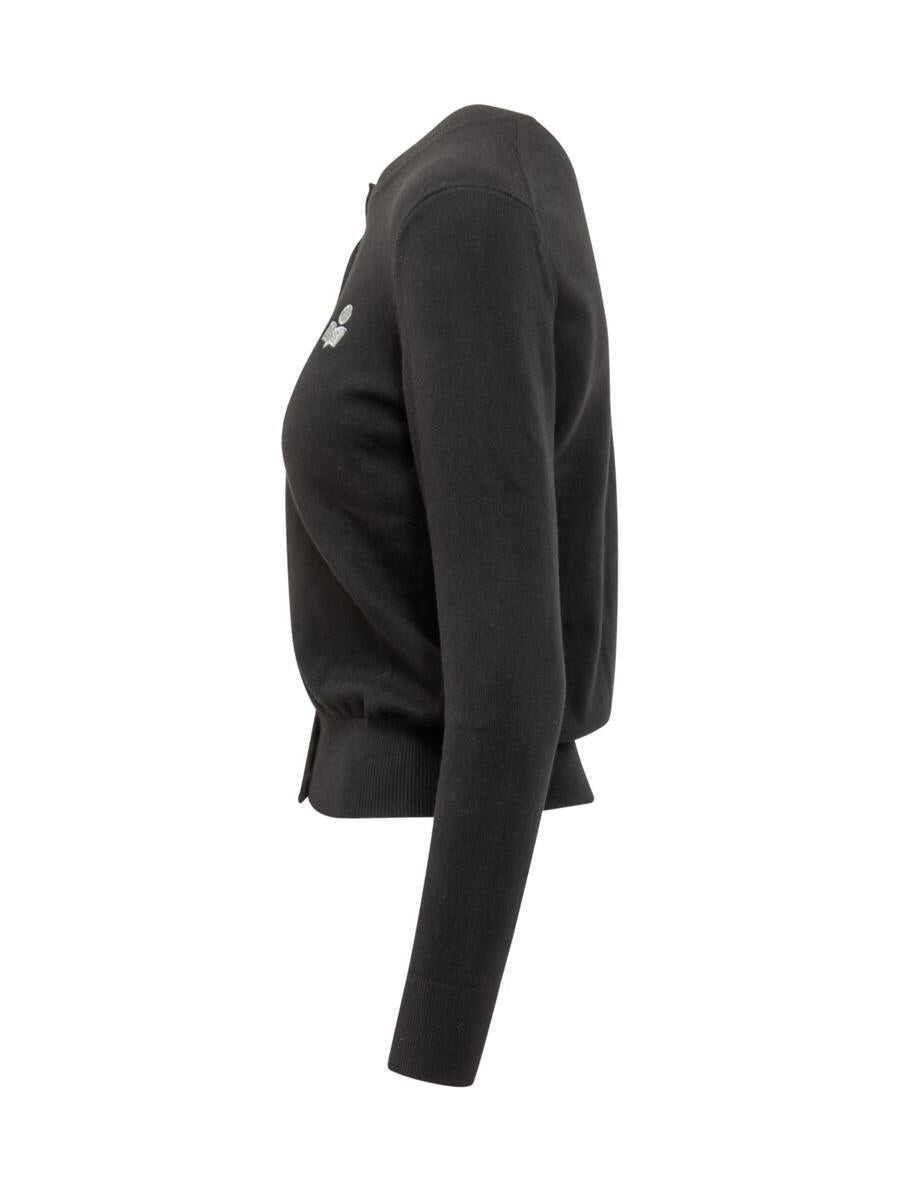 Cardigane Isabel Marant Isabel Marant Isabel Marant toile Black Cardigan With Embroidered Logo Black Femei (BM 19303773) 3