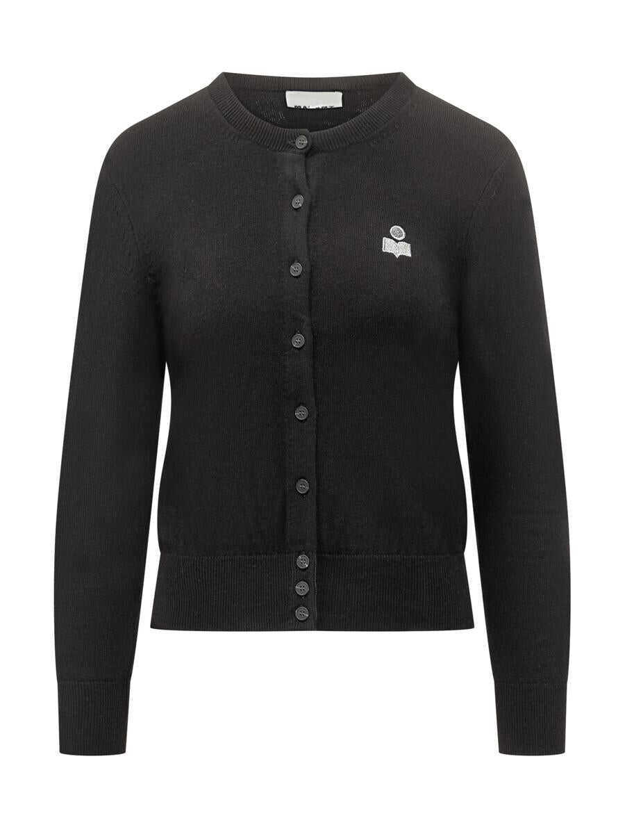 Cardigane Isabel Marant Isabel Marant Isabel Marant toile Black Cardigan With Embroidered Logo Black Femei (BM 19303773) 1