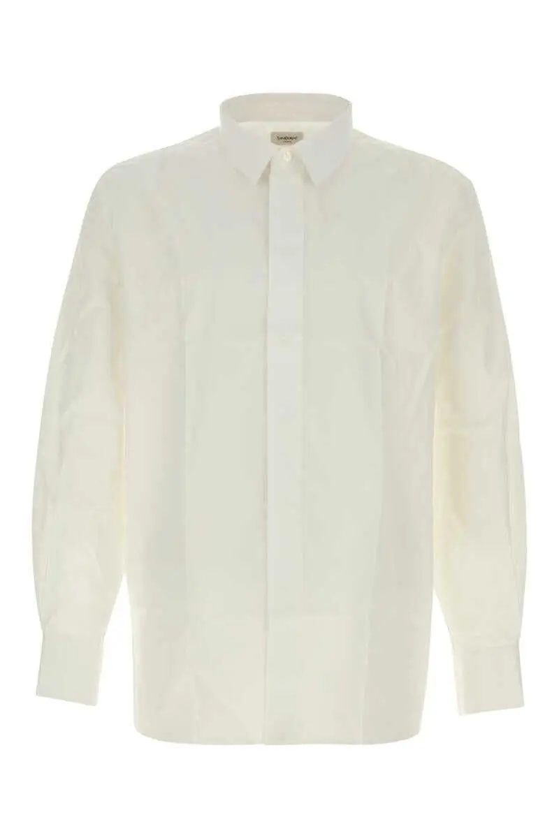 Camasi Saint Laurent Saint Laurent Shirts WHITE Barbati (BM 19303848) 1