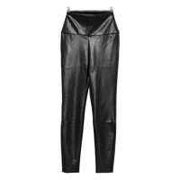 Pantaloni casual NORMA KAMALI Black Pull-On Leggings With High-Waisted In Eco Leather Woman