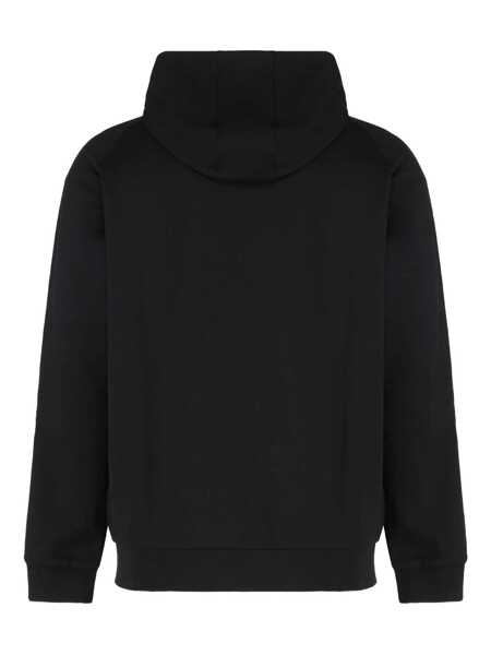 Geci EA7 Ea7 Emporio Armani Hooded Sweatshirt With Zip In Cotton Black Barbati (BM 19303899) 2