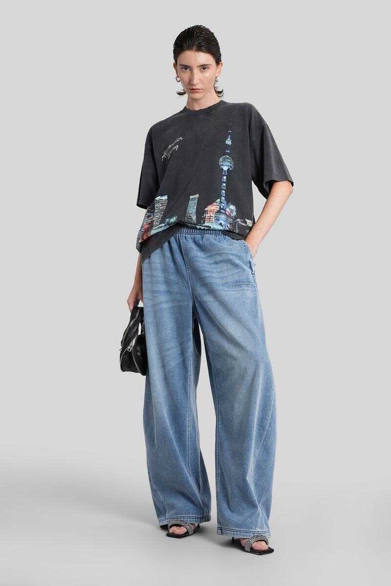 Pantaloni casual Alexander Wang Alexander Wang Pants BLUE Femei (BM 19304097) 2