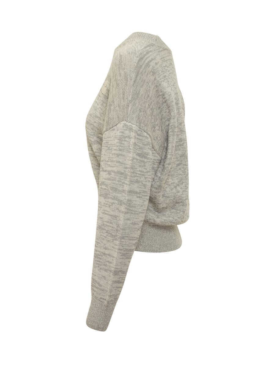 Pulovere Isabel Marant Isabel Marant Isabel Marant toile Gray Sweater With Embroidered Logo GREY Femei (BM 19304124) 2