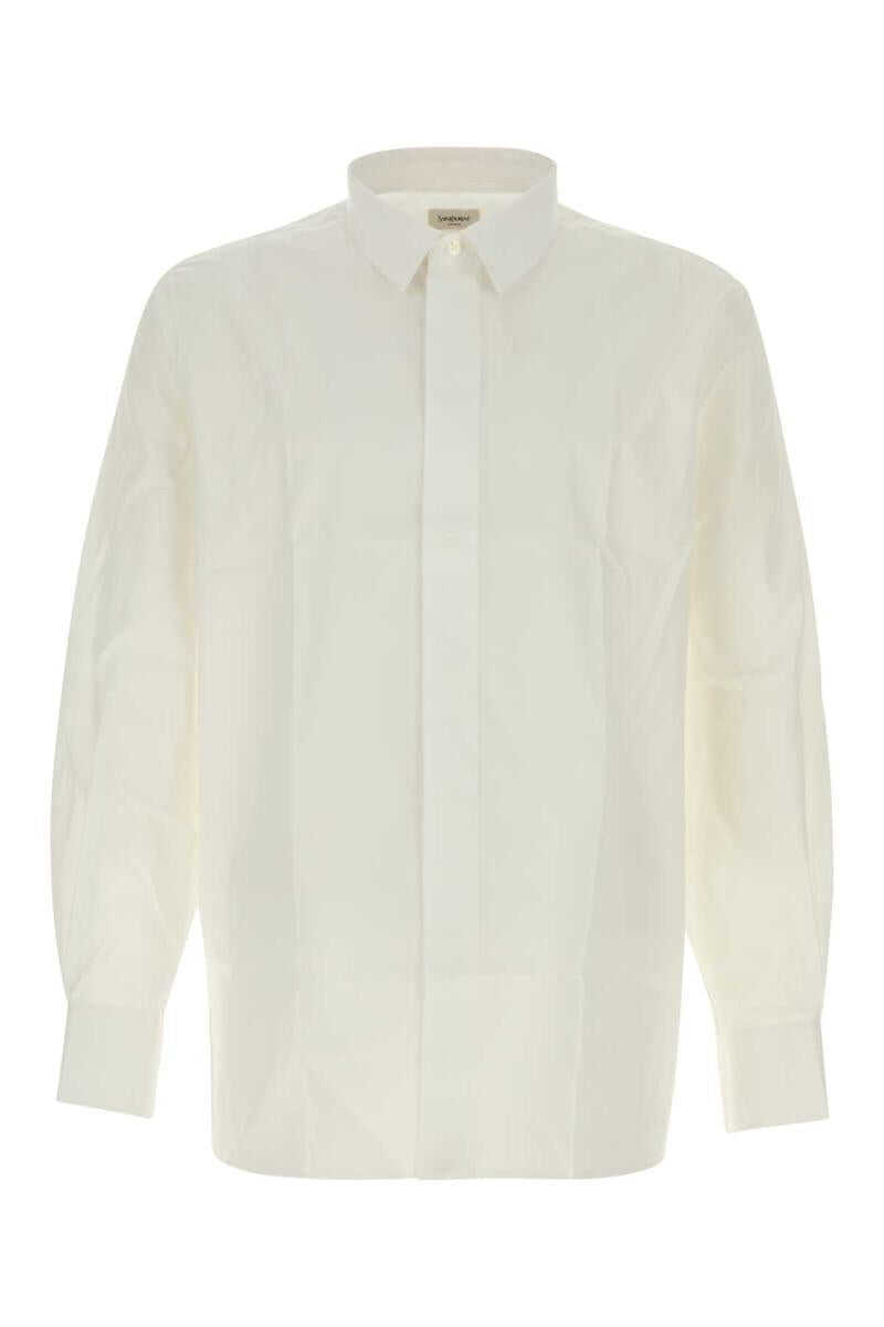 Topuri Saint Laurent Saint Laurent Shirts White Barbati (BM 19304325) 1