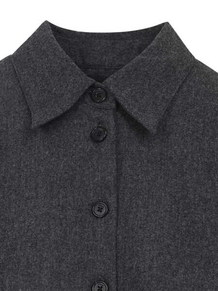 Camasi office Khaite Wool and cashmere Auryn shirt Grey Femei (BM 19304706) 4