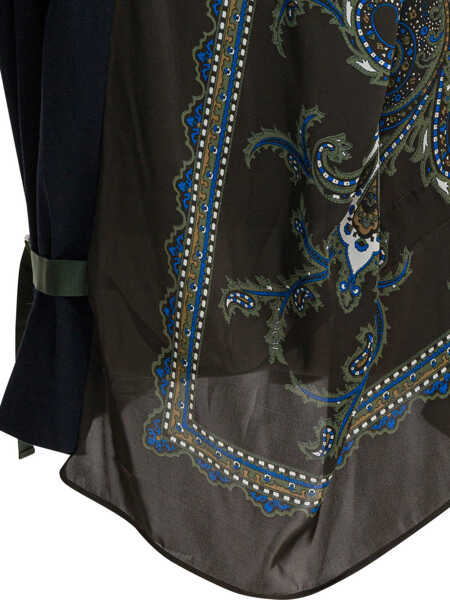 Tricouri Sacai Cotton t-shirt with paisley print Blue Femei (BM 19304709) 3