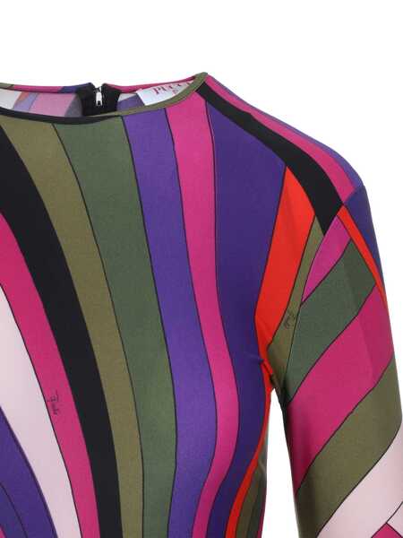 Rochii elegante PUCCI Iride print midi dress Purple Femei (BM 19304733) 3