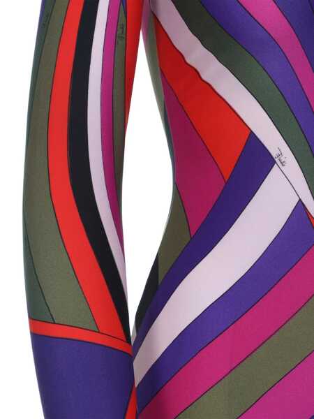 Rochii elegante PUCCI Iride print midi dress Purple Femei (BM 19304733) 4