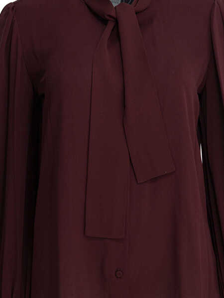 Camasi office Max Mara Silk charmeuse shirt Red Femei (BM 19304736) 3
