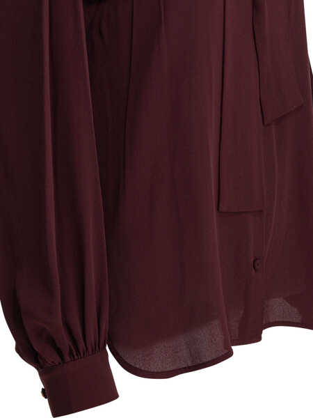 Camasi office Max Mara Silk charmeuse shirt Red Femei (BM 19304736) 4