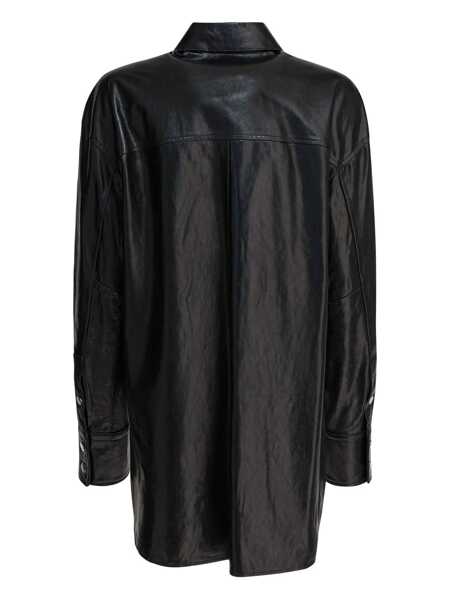 Camasi office Max Mara Leather shirt Black Femei (BM 19304748) 2