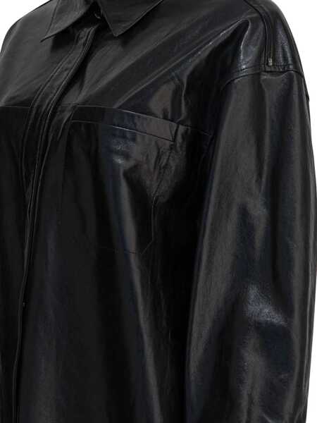 Camasi office Max Mara Leather shirt Black Femei (BM 19304748) 3
