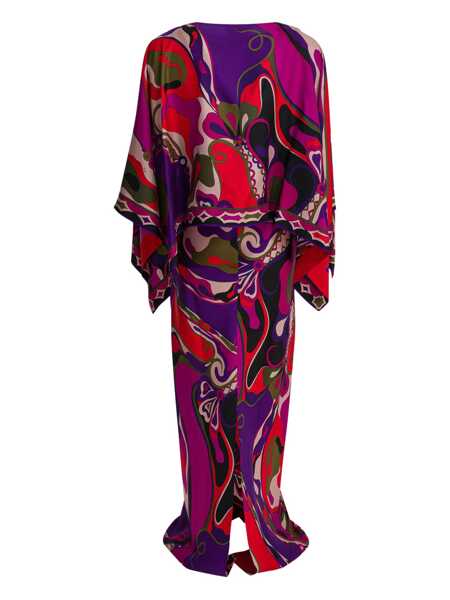 Rochii elegante PUCCI Orchidee print silk long dress Purple Femei (BM 19304760) 2