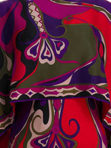 Rochii elegante PUCCI Orchidee print silk long dress Purple Femei (BM 19304760) 4