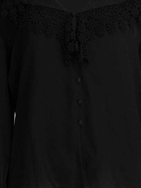 Bluze Chloe Blouse with lace collar Black Femei (BM 19304775) 3