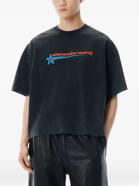 Tricouri Alexander Wang T-Shirt With Logo BLACK Femei (BM 19304807) 4