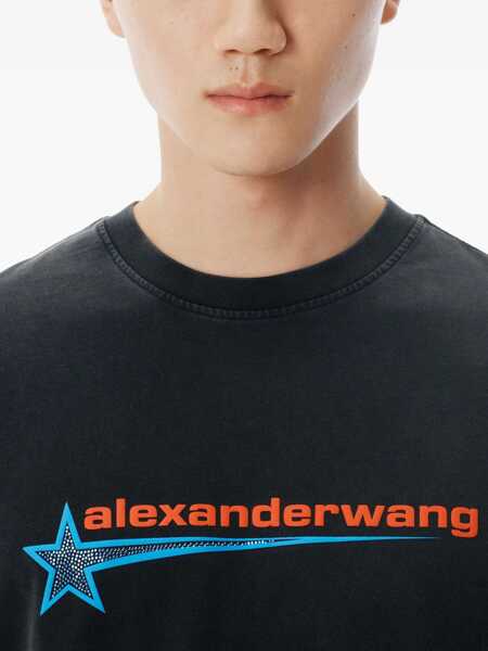 Tricouri Alexander Wang T-Shirt With Logo BLACK Femei (BM 19304807) 5
