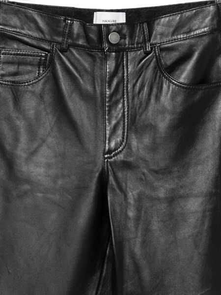 Blugi skinny HAIKURE Star Black Denim & Leather Pants BLACK Femei (BM 19304834) 3