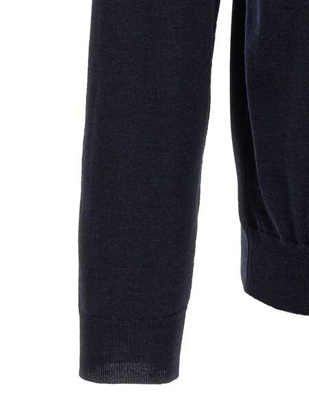 Tricouri Polo SLOWEAR ZANONE LS POLO Blue Barbati (BM 19304856) 4