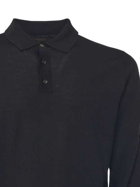 Tricouri Polo SLOWEAR ZANONE LS POLO Black   Barbati (BM 19304859) 3