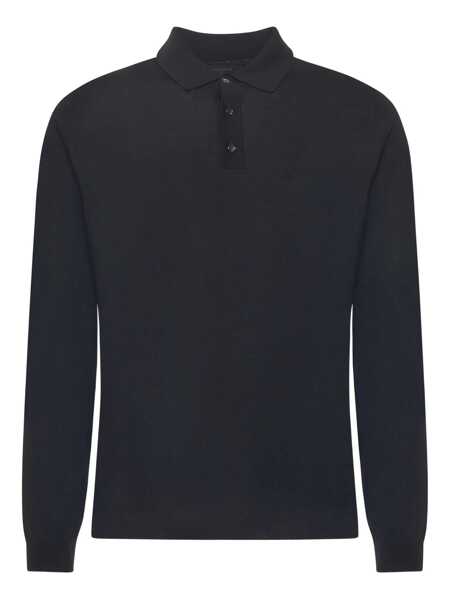 Tricouri Polo SLOWEAR ZANONE LS POLO Black   Barbati (BM 19304859) 1