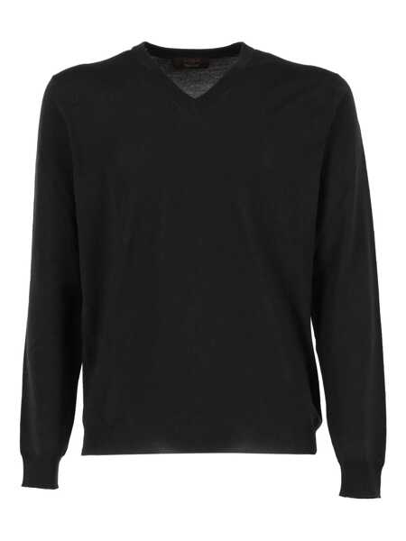 Pulovere SLOWEAR ZANONE V NECK SWEATER Green Barbati (BM 19304868) 1