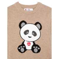 Pulovere casual pentru Fete - Pulovere casual Mc2 Saint Barth DOUGLAS-TRUDI PANDA 12 PATCH Brown Fete (BM 19305087) - B-mall.ro