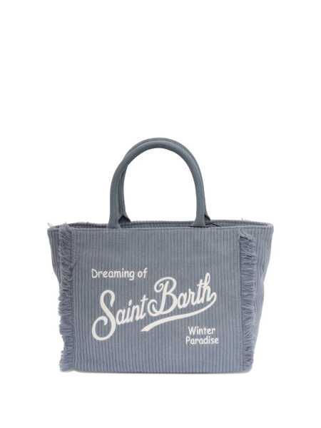 Genti de umar Mc2 Saint Barth COLETTE CORDUROY-36 EMB Light Blue Fete (BM 19305093) 1