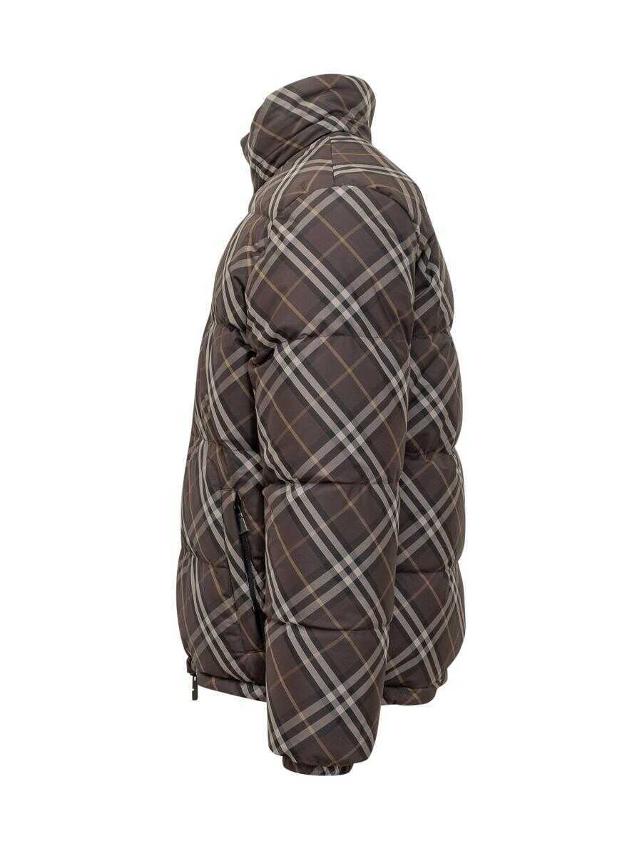 Geci de iarna Burberry Burberry Burberry Snowdon Reversible Down Jacket Check Brown Black Barbati (BM 19305201) 3