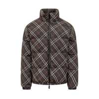 Geci de iarna Burberry Burberry Snowdon Reversible Down Jacket Check Brown Barbati
