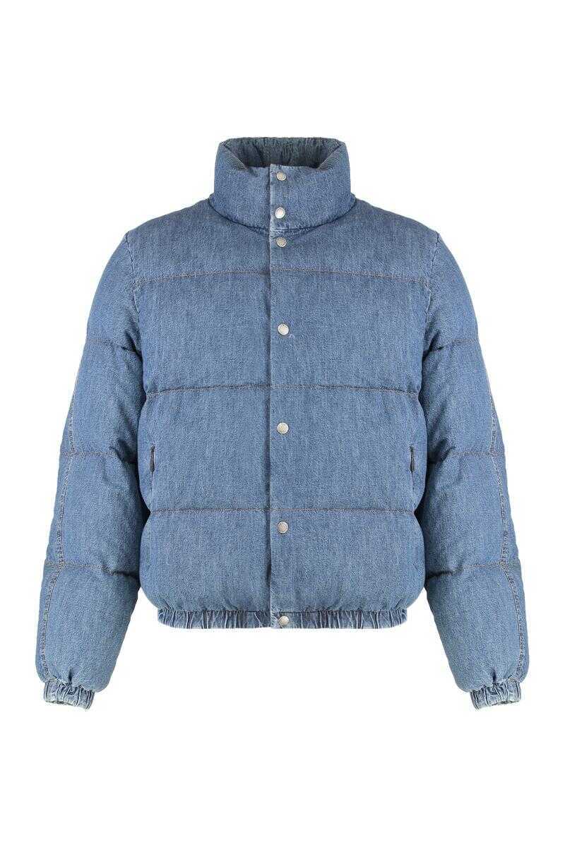 Geci Dolce & Gabbana Dolce & Gabbana Puffer Jacket In Denim Navy Barbati (BM 19305243) 1