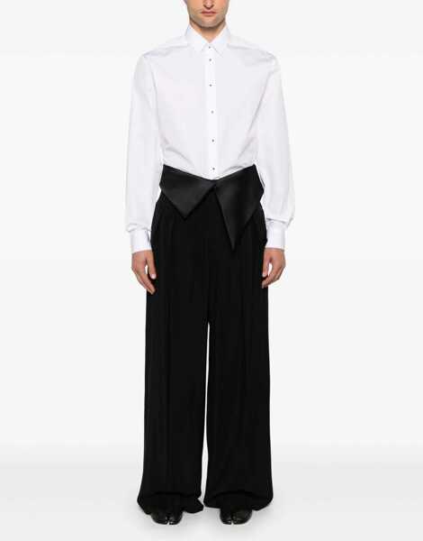 Camasi casual MUGLER Poplin Cotton Shirt With Silver-Tone Rivets White Barbati (BM 19305338) 2
