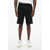 Off-White Brushed Cotton Single Arrow Shorts Black
