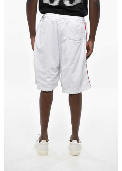 Pantaloni scurti Off-White Mesh Gothic Logo Shorts With Elastic Waistband White Barbati (BM 19305359) 2