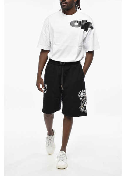 Pantaloni scurti Off-White Jersey Dragon Skate Shorts With Print Black Barbati (BM 19305368) 4