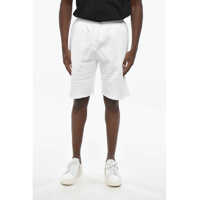 Pantaloni scurti Fleeced Cotton Diag Pkt Shorts With Raw-Cut Bottom Barbati
