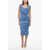 Vivienne Westwood Jacquard Satin Ginnie Midi Dress Light Blue