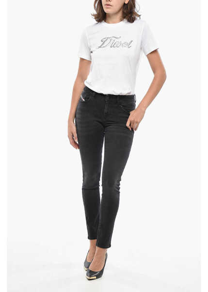 Blugi skinny Diesel Super Skinny Fit Slandy Denims With Belt Loops 12Cm Black Femei (BM 19305551) 4