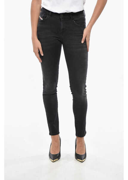 Blugi skinny Diesel Super Skinny Fit Slandy Denims With Belt Loops 12Cm Black Femei (BM 19305551) 1