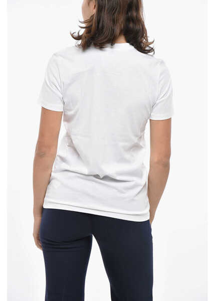 Tricouri Diesel Cotton Sily T-Shirt With Lam Logo Print White Femei (BM 19305554) 2