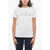 Diesel Cotton Sily T-Shirt With Lam&egrave; Logo Print White