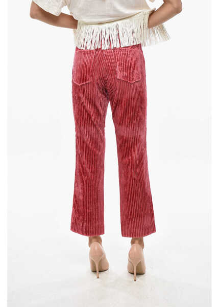 Pantaloni casual Isabel Marant Corduroy Dolann 5-Pocketed Pants Pink Femei (BM 19305557) 3