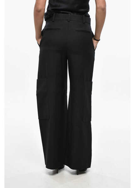 Pantaloni casual Khaite High-Waisted Cargo Pants Black Femei (BM 19305563) 2