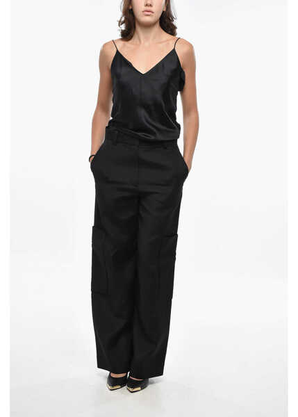 Pantaloni casual Khaite High-Waisted Cargo Pants Black Femei (BM 19305563) 4