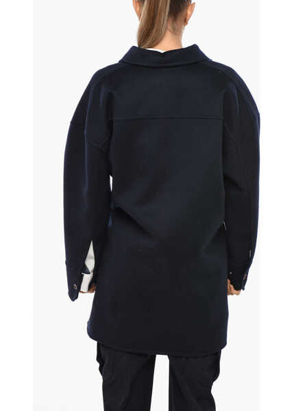 Paltoane SA SU PHI Cashmere Blend Valentina Coat With Belt Blue Femei (BM 19305587) 3
