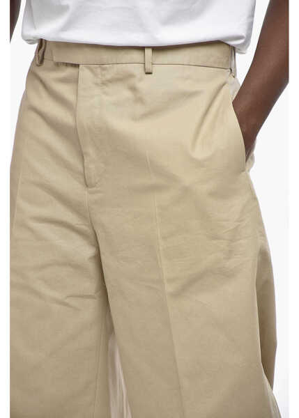 Pantaloni scurti Salvatore Ferragamo Solid Color Lightweight Cotton Shorts With Belt Loops Beige Barbati (BM 19305590) 3