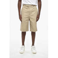 Pantaloni scurti Solid Color Lightweight Cotton Shorts With Belt Loops Barbati
